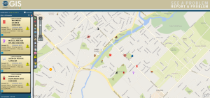 Screen shot of Guelph Map App:311GIS