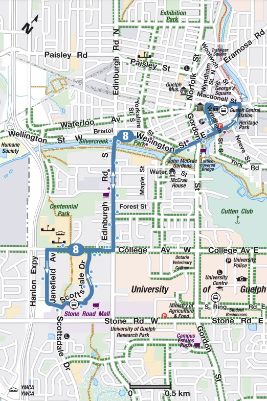 Route 8 map
