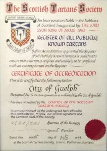 Tartan Certificate