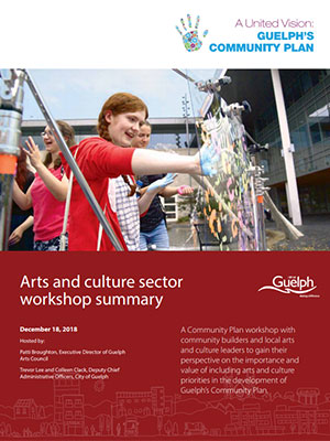 arts and culture sector workshop summary cover