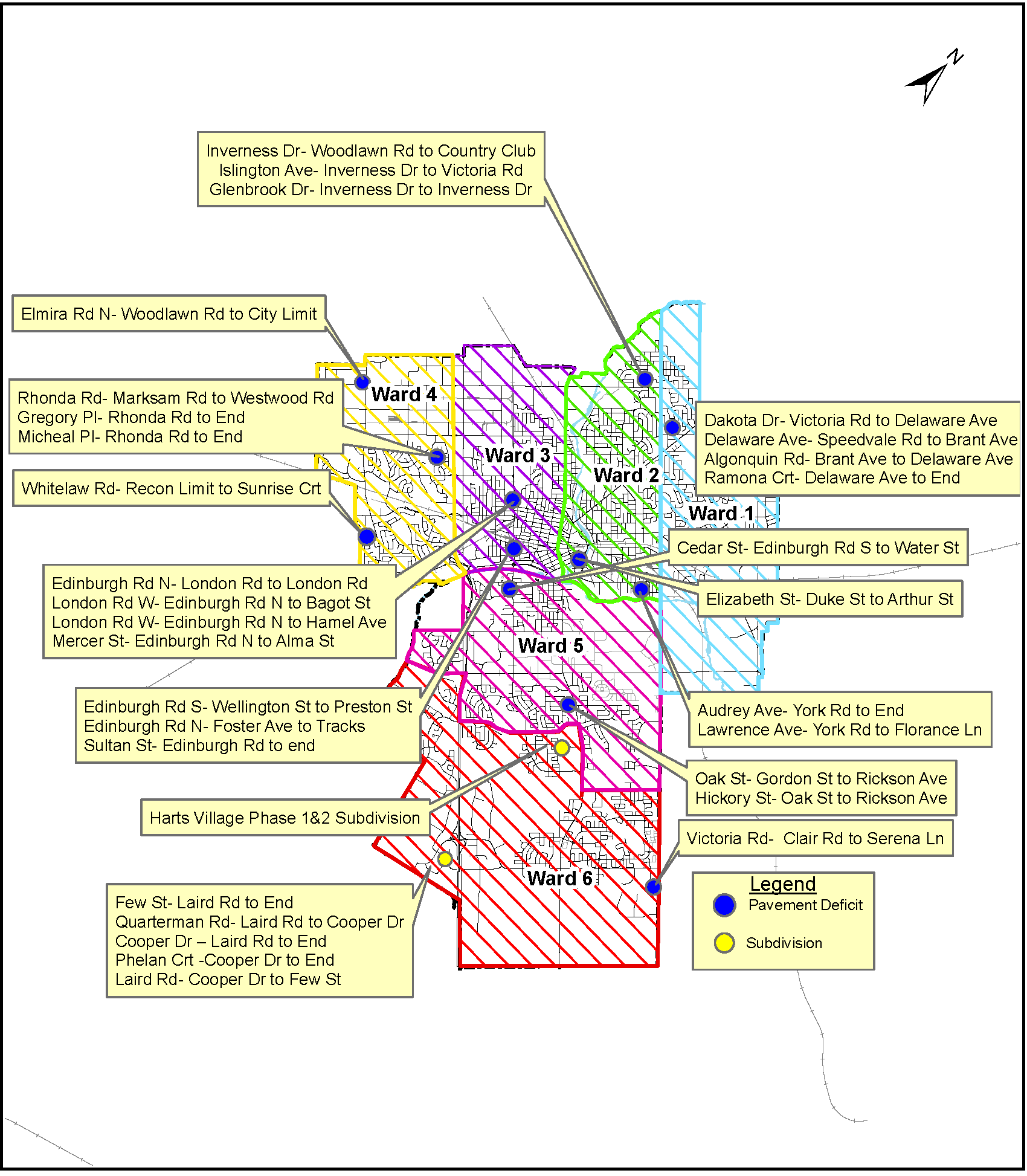 Annual paving 2026 by Ward.