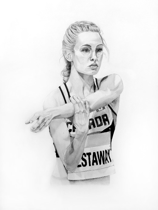 Portrait of woman runner