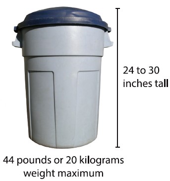 Trash Can Opened Top At Side Stock Photo - Download Image Now - Garbage Can,  Cut Out, Metal - iStock