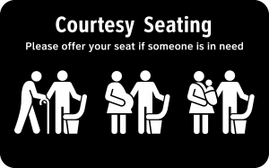 Courtesy Seating sign