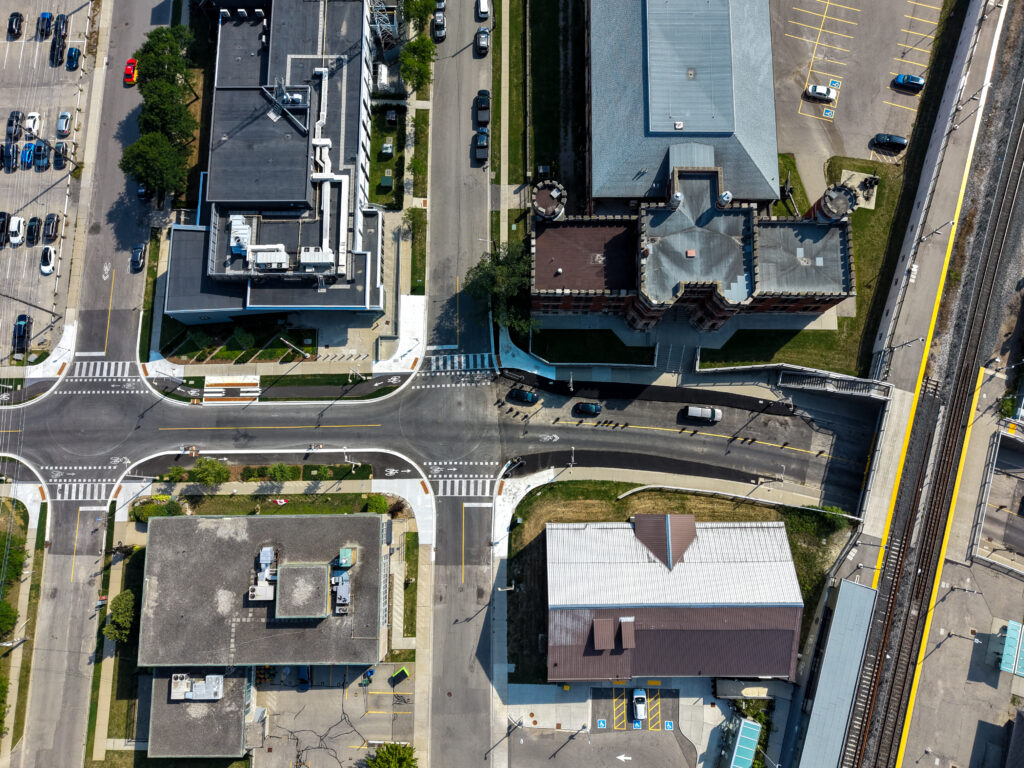 Lower Wyndham Street after construction.