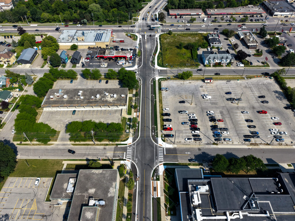 Lower Wyndham Street after construction.