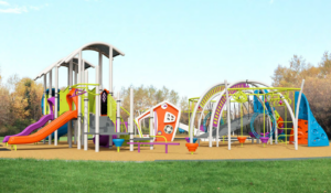 Artist rendering of the new Dovercliff Park playground.