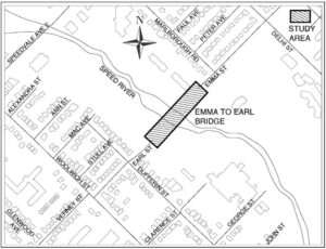 Emma to earl bridge map