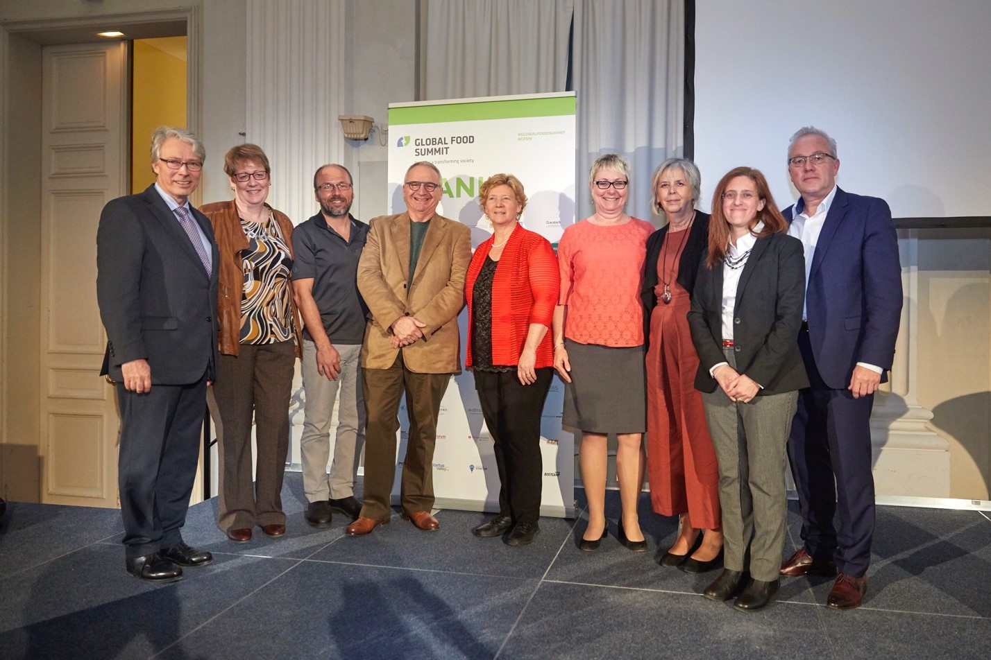 The Guelph delegation posing in a photo with Global Food Summit representatives.