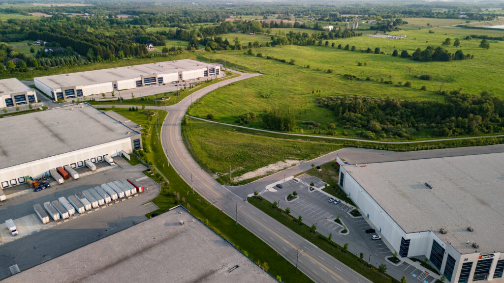 an aerial view of a proprety
