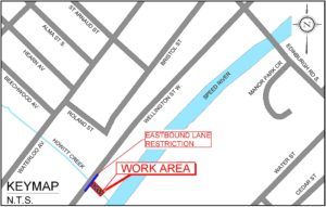 Map of work Howitt Creek work area