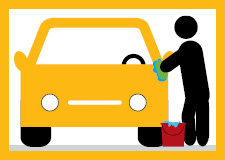 Vehicle washing illustration