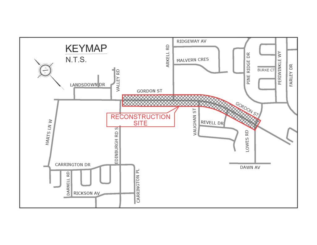 Map of Gordon Street improvements