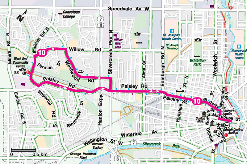 Route 10 map