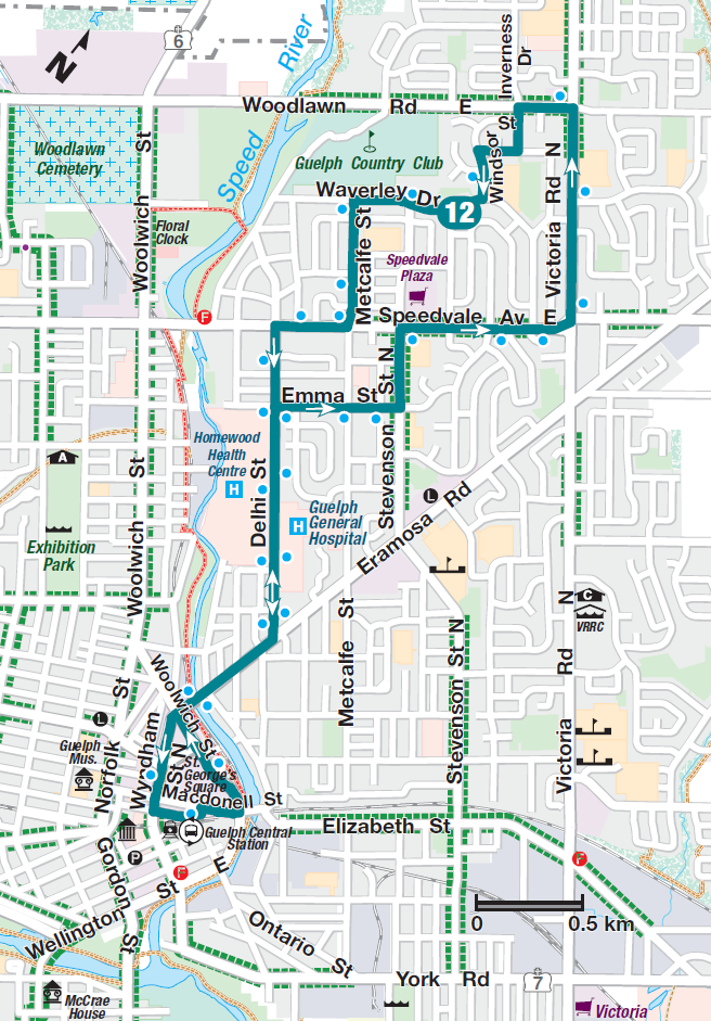 Route 12 map