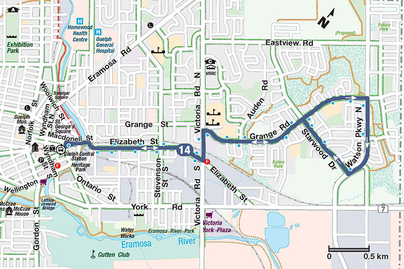 Route 14 map