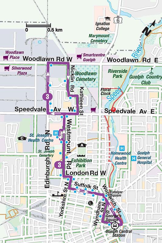 Route 3 map