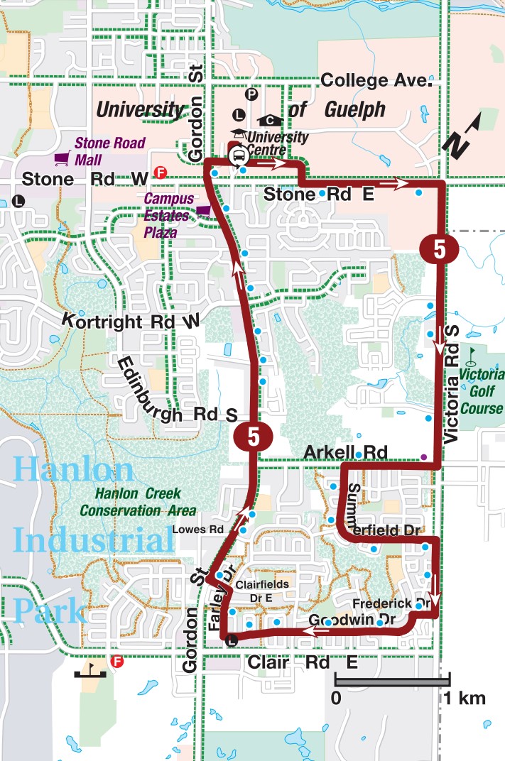Route 5 map
