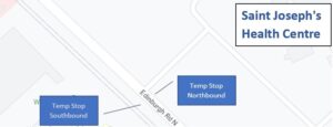 Run For the Cure - October 1, 2023. Temporary Stops on Edinburgh Road North