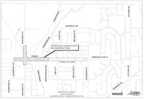 Map of Speedvale Avenue from Glenwood Avenue to Marlborough Road