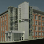 Wilson Parkade rendering showing overview from the outside of the building