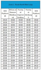 North West Schedule