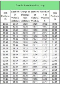 North East Schedule