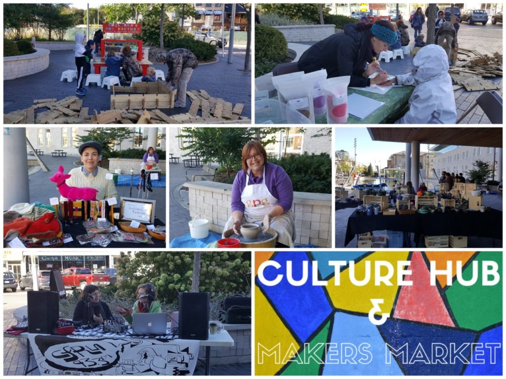Activities that took place during the Culture Hub in Market Square