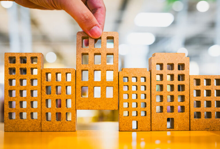 wooden model of affordable housing