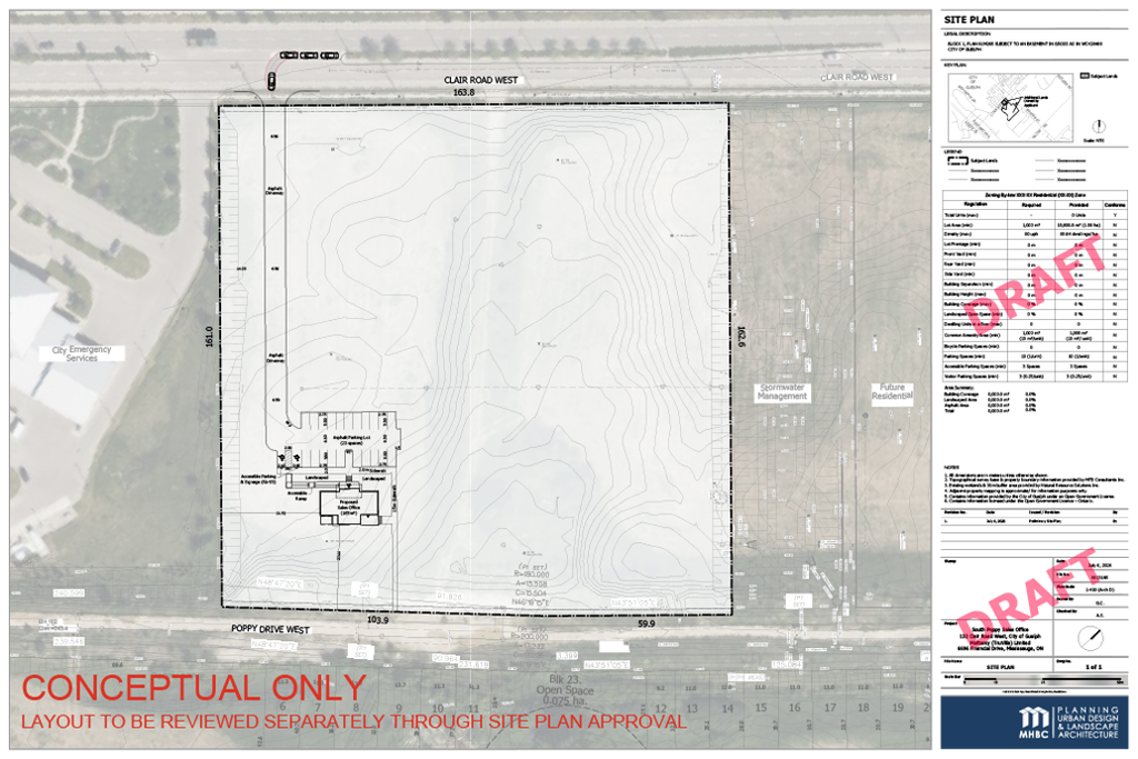 Concept site plan for 137 Poppy Drive.