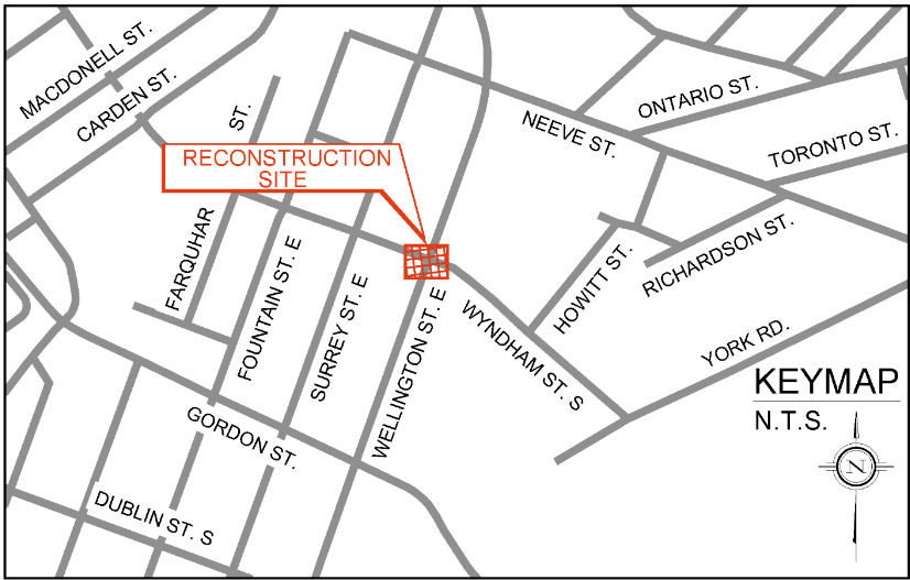Map showing the reconstruction site location