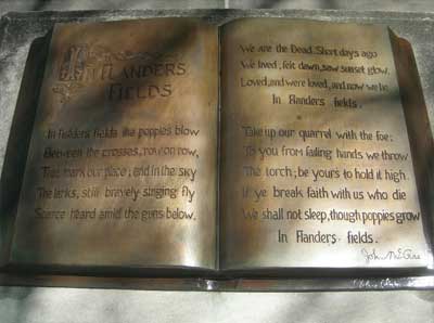  McCrae House Memorial, Bronze Book: after