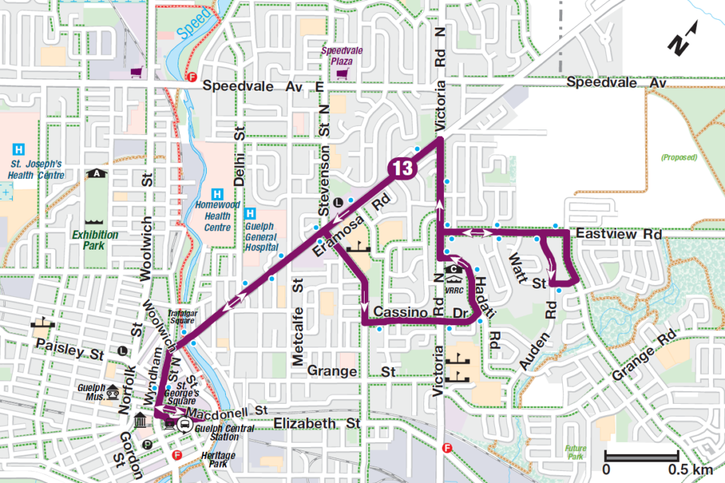 route 13 map