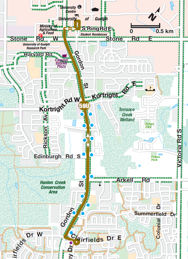 Route 59U map